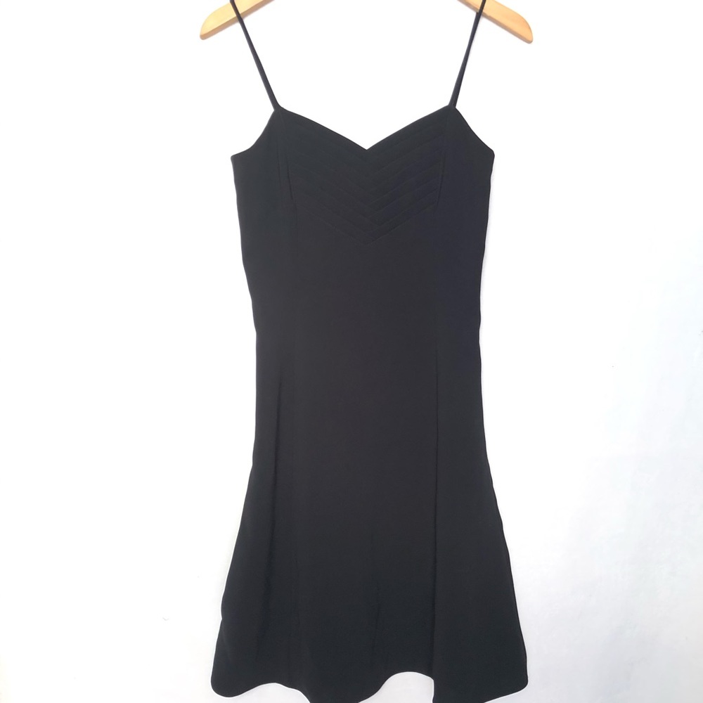 Emporio Armani Pleated Black Mini Dress Women’s S